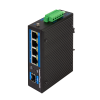 LogiLink Industrial Gigabit Ethernet switch, 4-port, 1000 Mbit/s + 1 port SFP