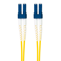 Fiber duplex patch cable, OS2, 9/125µ, LC-LC, yellow, 30 m