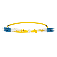 Fiber duplex patch cable, OS2, 9/125µ, LC-LC, yellow, 30 m