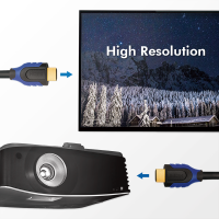 HDMI cable, A/M to A/M, 4K/60 Hz, black/blue, 1 m