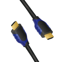 HDMI cable, A/M to A/M, 4K/60 Hz, black/blue, 3 m