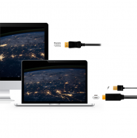 HDMI cable, A/M + USB-A/M to DP/M, UHD 4K/30 Hz, black, 2 m