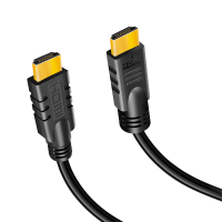 HDMI cable, A/M to A/M, 4K/30 Hz, amplifier, black, 15 m