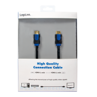 HDMI cable, A/M to A/M, 4K/60 Hz, certified, black/blue, 5 m
