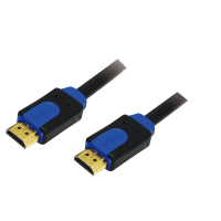 HDMI cable, A/M to A/M, 4K/30 Hz, black/blue, 1 m