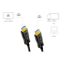 HDMI cable, A/M to A/M, 4K/60 Hz, AOC, black, 20 m