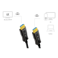 HDMI cable, A/M to A/M, 4K/60 Hz, AOC, black, 50 m