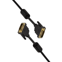 DVI cable, DVI-D/M to DVI-D/M, 1080p, 2x ferrite, black, 2 m