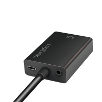 VGA adapter, HD15/M to HDMI-A+3.5 mm+Micro-USB, FHD, black, 0.15 m