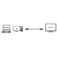 DisplayPort cable, DP/M to DP/M, 4K/60 Hz, amplifier, black, 20 m