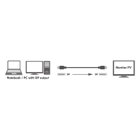 DisplayPort cable, DP/M to DP/M, 8K/60 Hz, black, 1 m