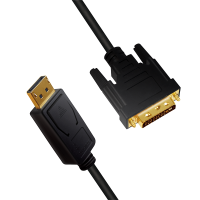 DisplayPort cable, DP/M to DVI/M, 1080p, black, 3 m