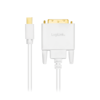 DisplayPort cable, mDP/M to DVI/M, 1080p, white, 3 m