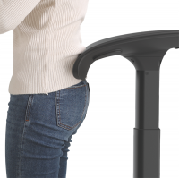 Ergonomic leaning chair, anti-fatigue mat, mobile, height adjust.