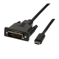 USB Type-C cable, C/M to DVI-D/M, 1080p, black, 3 m