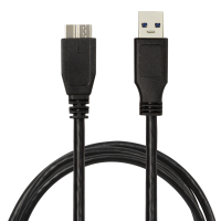 USB 3.0 cable, USB-A/M to Micro-USB/M, black, 1 m