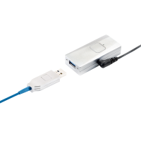 USB 3.0 cable, USB-A/M to USB-A/M, AOC, TT dongel, blue, 20 m