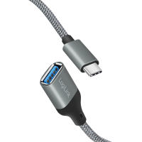 USB 3.2 Gen1 Type-C adapter, C/M to USB-A/F, OTG, auminum, 0.15 m