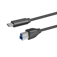 USB 3.2 Gen1 Type-C cable, C/M to USB-B/M, black, 2 m
