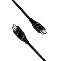 USB 2.0 Type-C cable, C/M to USB-C/M, E-mark, PD, display, black, 1 m