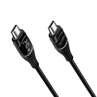 USB 2.0 Type-C cable, C/M to USB-C/M, E-mark, PD, display, black, 2 m
