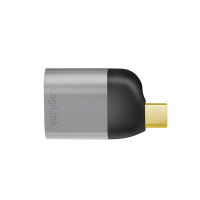 USB Type-C adapter, USB-C/M to DP/F, 8K, alu, black/grey