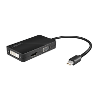 DisplayPort adapter, mDP/M to HDMI+DVI+VGA, 4K/30 Hz, black, 0.15 m