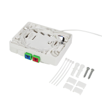 FTTH termination box, 2x SC/APC, with 20 m connection cable