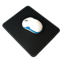 Mousepad in leather design, black
