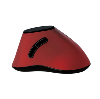 Ergonomic vertical mouse, wireless 2.4 GHz, red