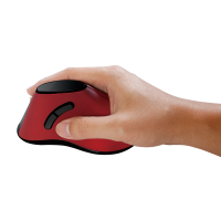 Ergonomic vertical mouse, wireless 2.4 GHz, red
