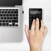 Wireless keypad with calculator, 2.4 GHz, black