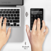 Wireless keypad with calculator, Bluetooth V5.1, black
