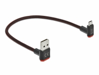 Delock EASY-USB 2.0 Cable Type-A male to EASY-USB Type Micro-B male angled up / down 0.2 m black