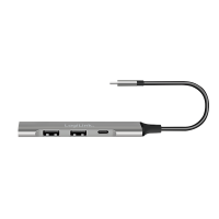 USB 3.2 Gen 1, 4-port USB-C hub, slim design, aluminum housing
