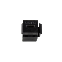 USB Type-C keystone coupler, C/F to USB-C/F, black  -  USB 3.1 Gen2