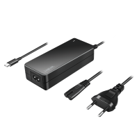 Universal power supply for notebooks, USB-C-connection (male), 65 W, black