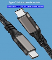 USB3.2x2 cable Type CM to CM - 20V/5A/100W - 4K/60Hz - 3 mtr