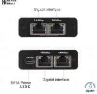 Gigabit Ethernet Splitter 1 to 3, 1000 Mbit/s, with USB power