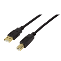 USB 2.0 cable, USB-A/M to USB-B/M, amplifier, black, 15 m