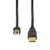 USB 2.0 cable, USB-A/M to USB-B/M, amplifier, black, 15 m