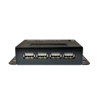 USB 2.0 Cat.5 extender, 50 m, incl. 4-port USB Hub, mountable, black