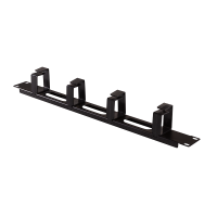 19" Cable management panel 1 U with 4 cable rings and 3 cable openings