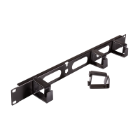 19" Cable management panel 1 U with 4 cable rings and 3 cable openings