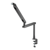 Professional microphone boom arm, 719 mm arm length, 2kg max, aluminum