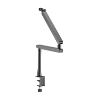 Professional microphone boom arm, 719 mm arm length, 2kg max, aluminum