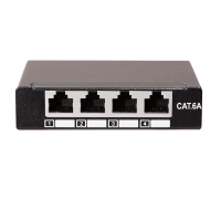 Cat.6A mini distributor (patch panel), 4 ports, shielded