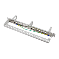 19" Keystone Panel 16-Port, shielded, with 3 cable management rings