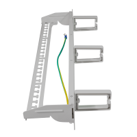 19" Keystone Panel 16-Port, shielded, with 3 cable management rings