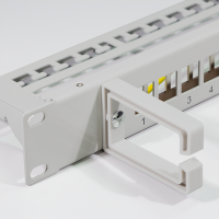 19" Keystone Panel 16-Port, shielded, with 3 cable management rings